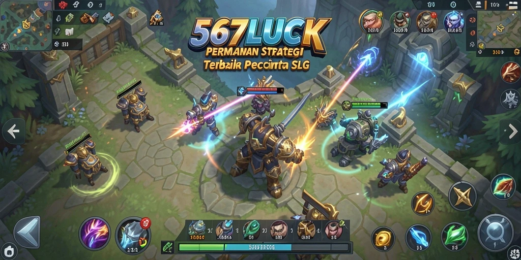 Tangkapan layar 567LUCK yang menunjukkan aksi pertempuran SLG yang mendebarkan.