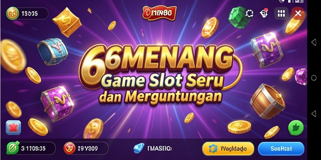 Tampilan gameplay Slot di 66MENANG yang penuh warna dan menarik.