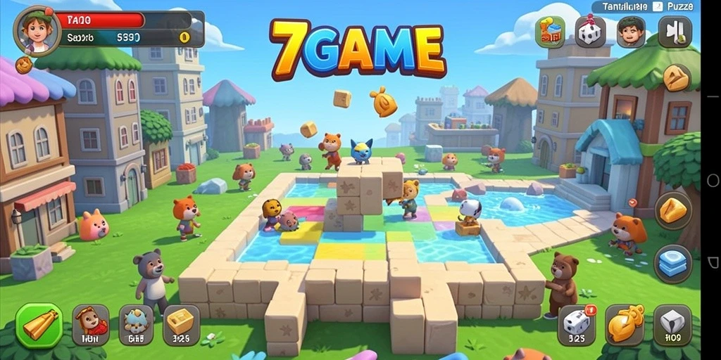 Tampilan gameplay seru dalam 7GAME yang menantang.