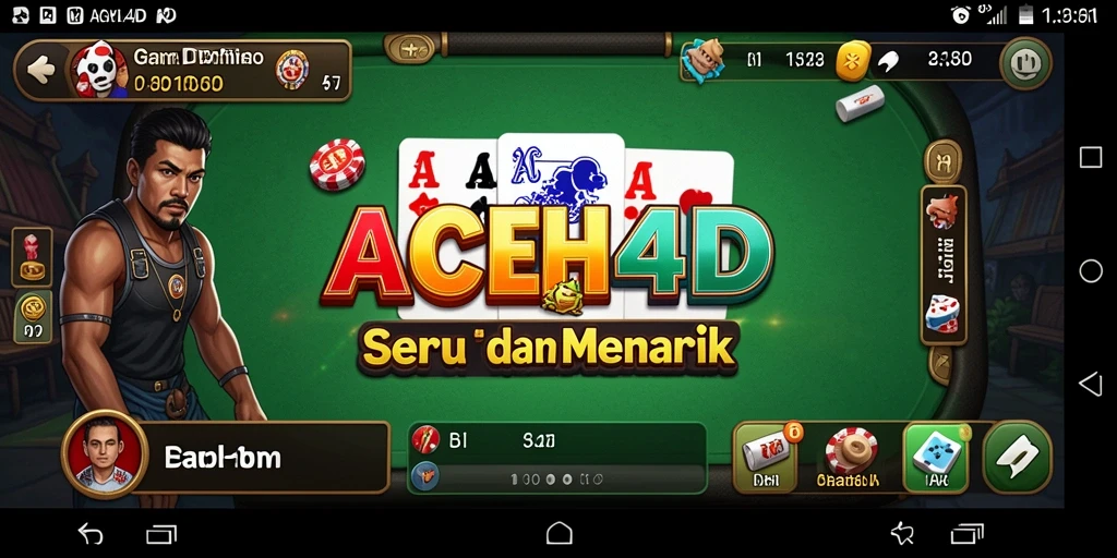 Tampilan gameplay Domino yang menarik dalam ACEH4D.