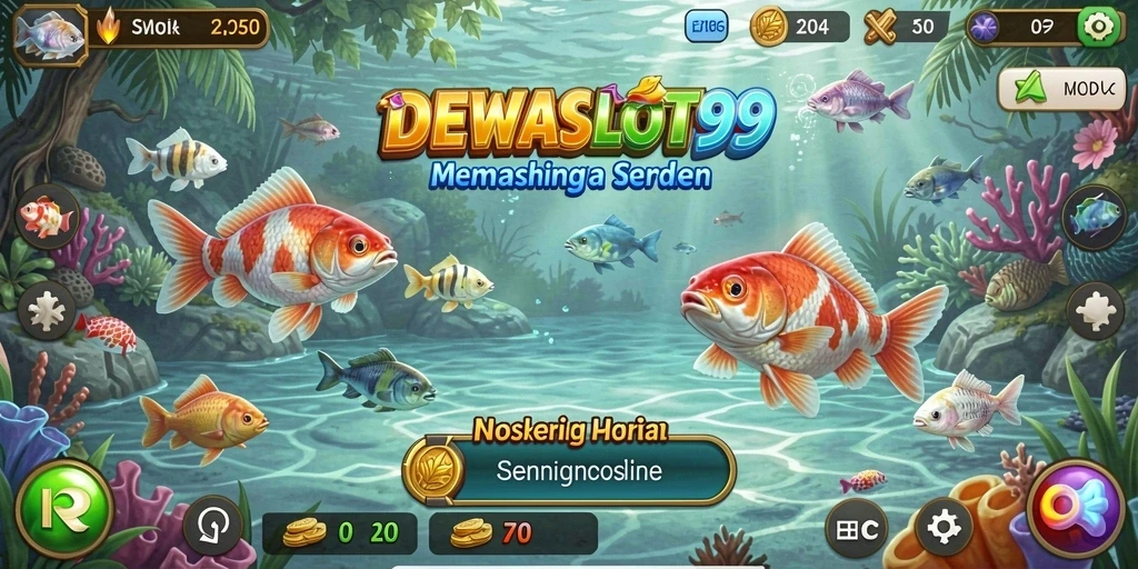 Tampilan gameplay DEWASLOT99 dengan aksi memancing yang seru.