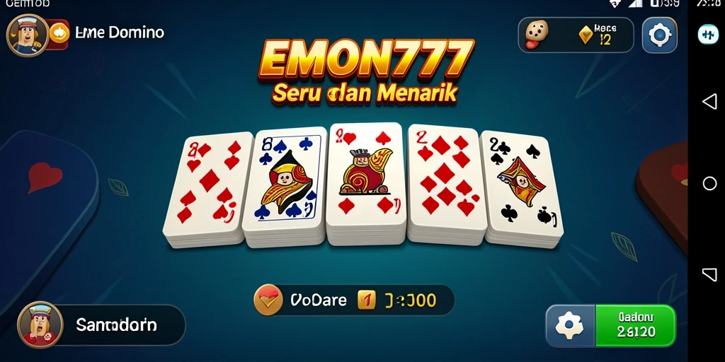 Tangkapan layar gameplay menarik dari EMON777 dengan pemain yang bersaing.