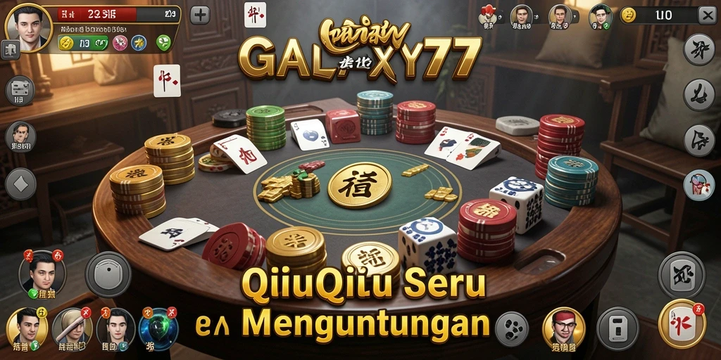 Tampilan gameplay seru dari GALAXY77 yang menampilkan aksi QiuQiu.