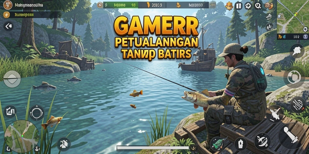 Screenshot GAMERP menampilkan gameplay memancing yang seru dan menantang.