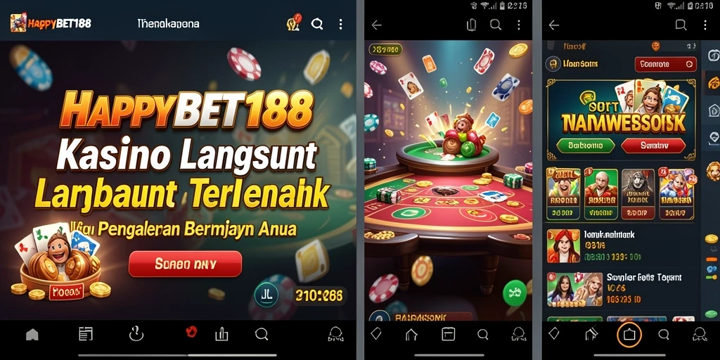 Tampilan gameplay Live Casino yang memukau di HAPPYBET188.