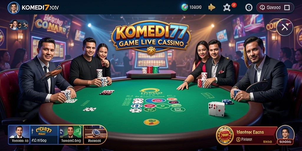 Gameplay menarik di KOMEDI77 menampilkan interaksi langsung dengan dealer.