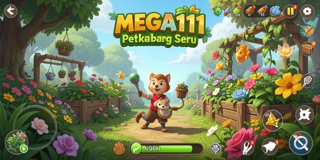 Screenshot MEGA111 menampilkan keindahan lahan pertanian yang dikelola pemain.
