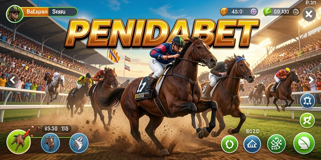 Tampilan seru dari gameplay balapan PENIDABET yang menegangkan.