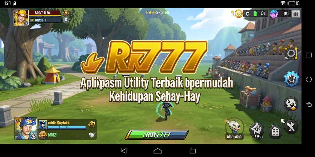 Tampilan utama RR777 dengan berbagai fitur Utility yang memudahkan pengguna.