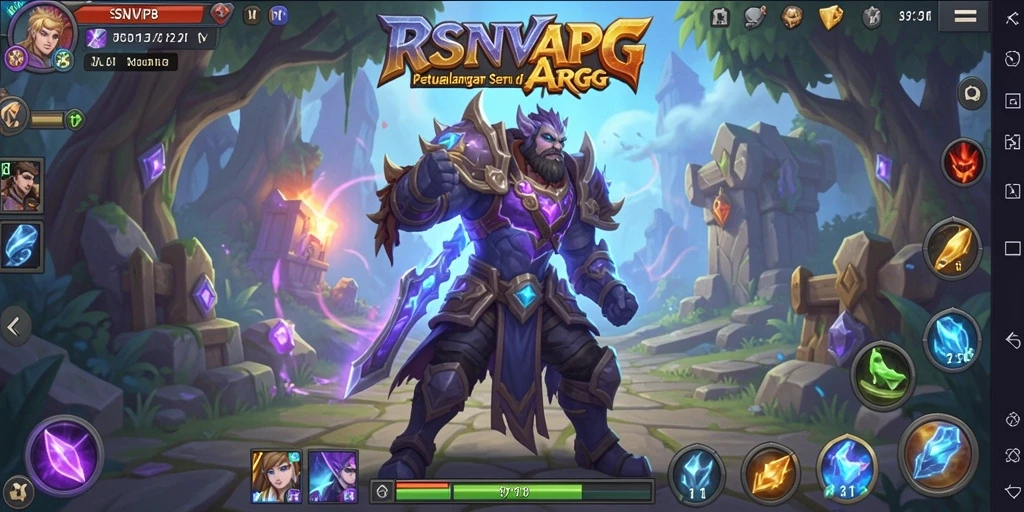 Screenshot menampilkan aksi seru dalam gameplay ARPG RSNVIP8.
