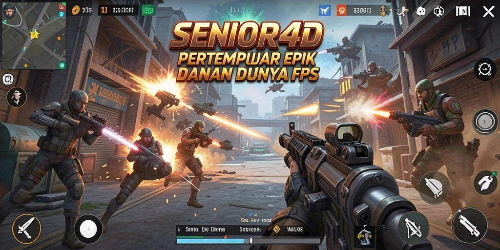 Gameplay SENIOR4D yang intens dan menegangkan dalam aksi pertempuran.