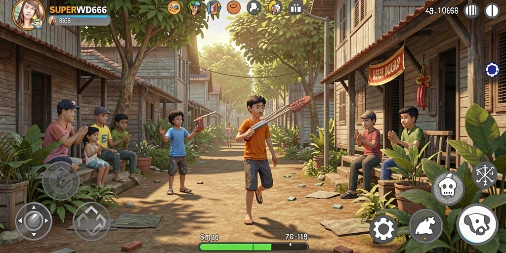 Gameplay seru dari SUPERWD666 yang penuh tantangan dan warna.