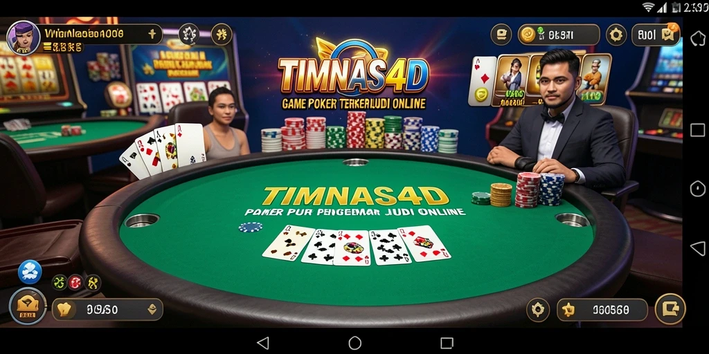 Tampilan gameplay Poker yang menakjubkan di TIMNAS4D.