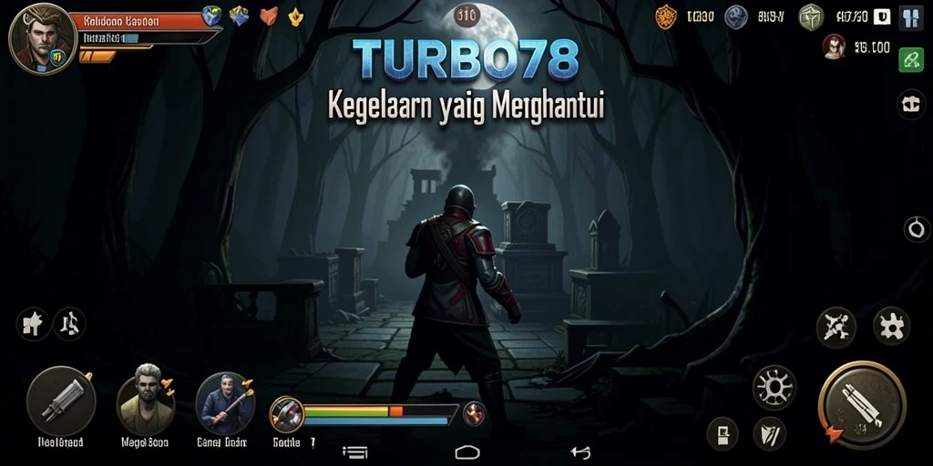 Tampilan gameplay yang mencekam dan penuh ketegangan di TURBO78.