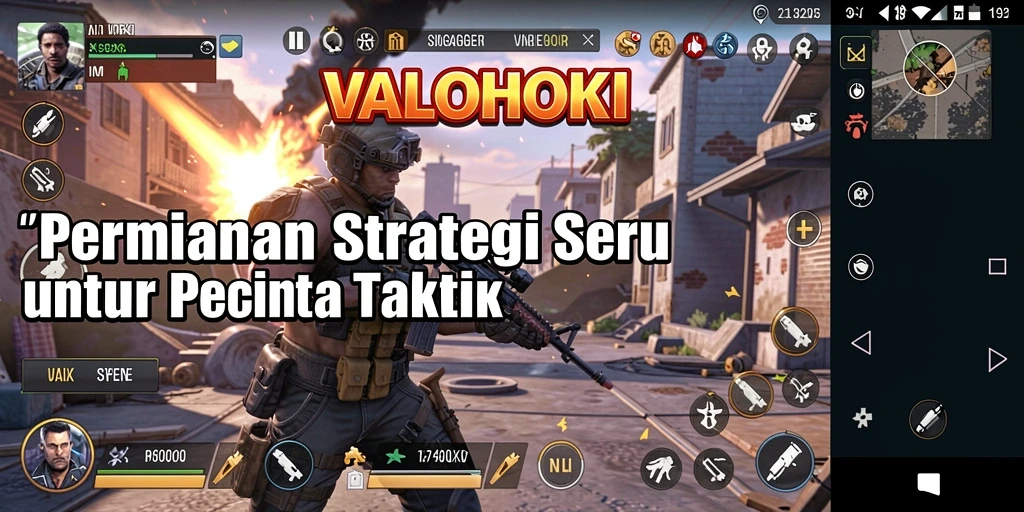 Tampilan gameplay seru dan penuh strategi di VALOHOKI.